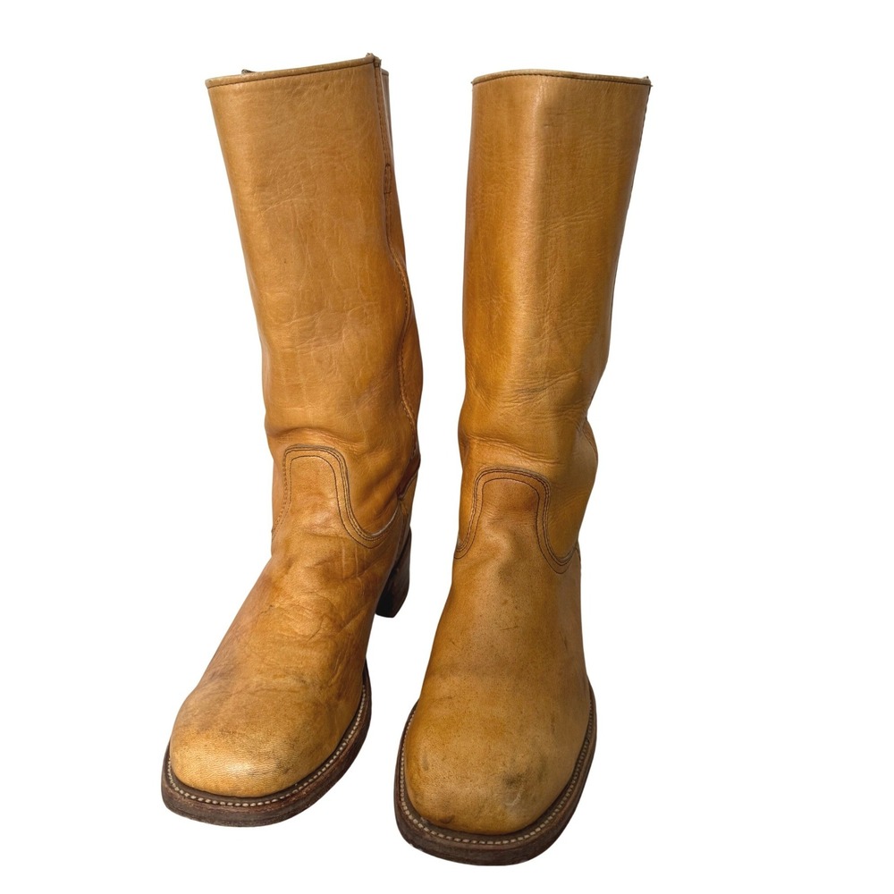 Vintage Frye Campus Boots 14L Size 11 Light Brown